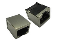 网络插座10P10C全塑短针屏蔽短针成型式