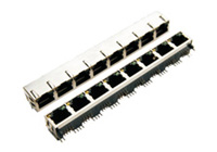 八联体8P8C网络插座，网络插座带LED屏蔽)